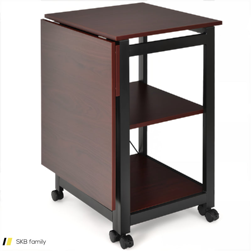 Folding Writing Office Desk With Storage Shelves 240515-229101