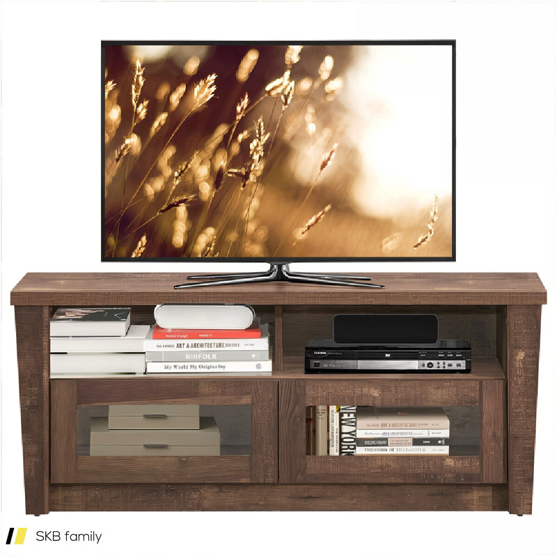 Wooden Tv Stand With 2 Open Shelves And 2 Door Cabinets 240515-229103