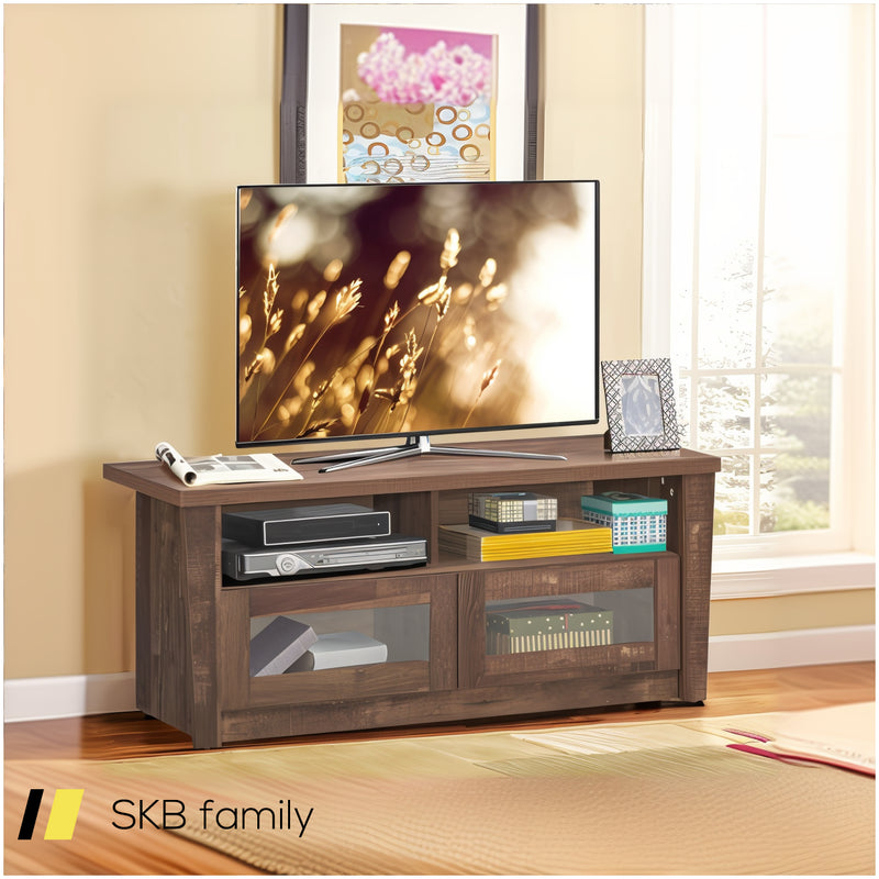 Wooden Tv Stand With 2 Open Shelves And 2 Door Cabinets 240515-229103