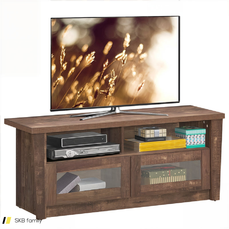 Wooden Tv Stand With 2 Open Shelves And 2 Door Cabinets 240515-229103