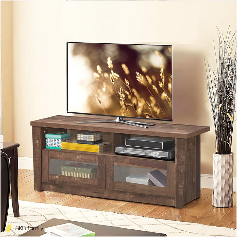 Wooden Tv Stand With 2 Open Shelves And 2 Door Cabinets 240515-229103