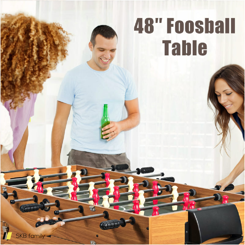 48 Inch 3-In-1 Multi Combo Game Table With Soccer For Game Rooms 240515-229113