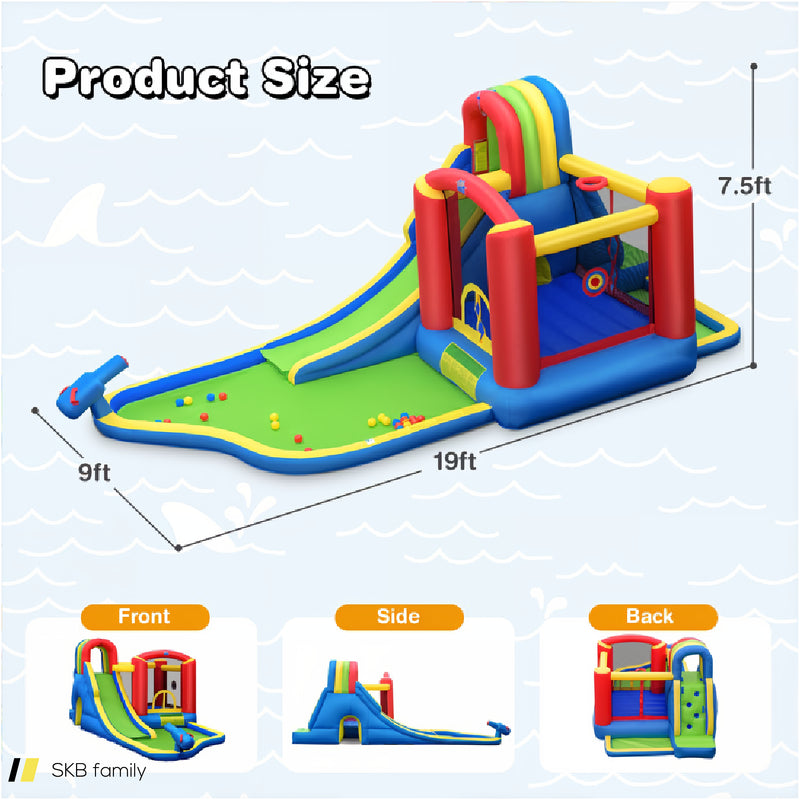 Inflatable Kid Bounce House Slide Climbing Splash Park Pool Jumping Castle Without Blower 240515-229122