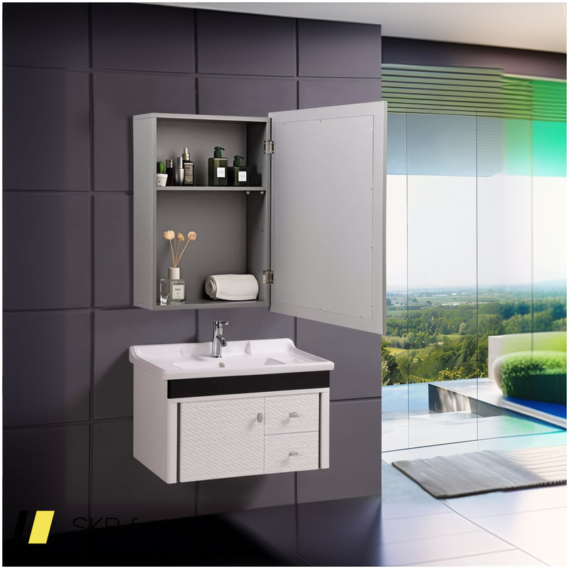 Mirrored Bathroom Medicine Cabinet With Single Door And Adjustable Shelf 240515-229136