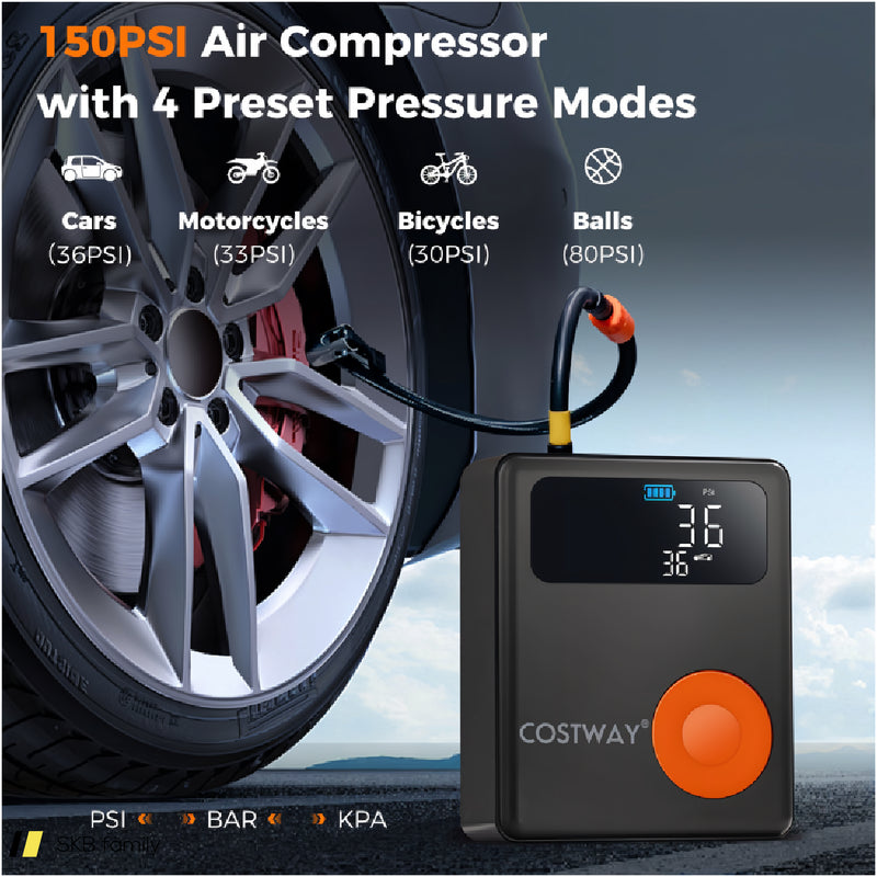 Jump Starter With Air Compressor 2000a 12v Car Battery With 150psi Digital Tire Inflator 240515-229140