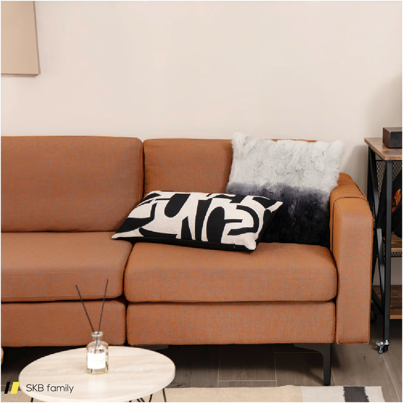 Modular L-Shaped Sectional Sofa With Reversible Ottoman And 2 Usb Ports 240515-229143