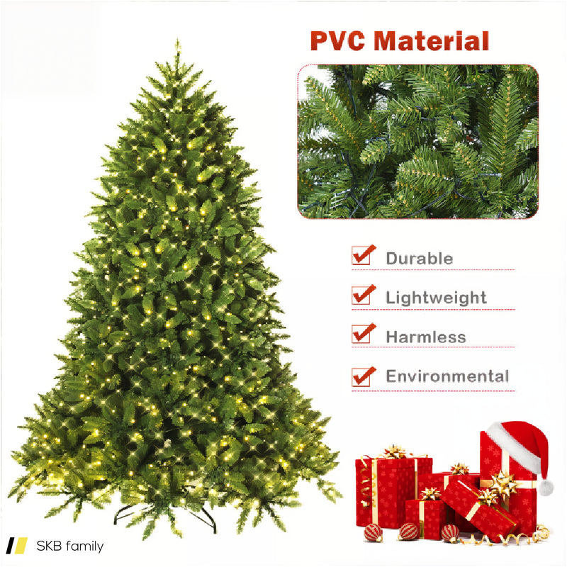 5/6 Feet Artificial Fir Christmas Tree With Led Lights And 600/1250 Branch Tips 240515-229144