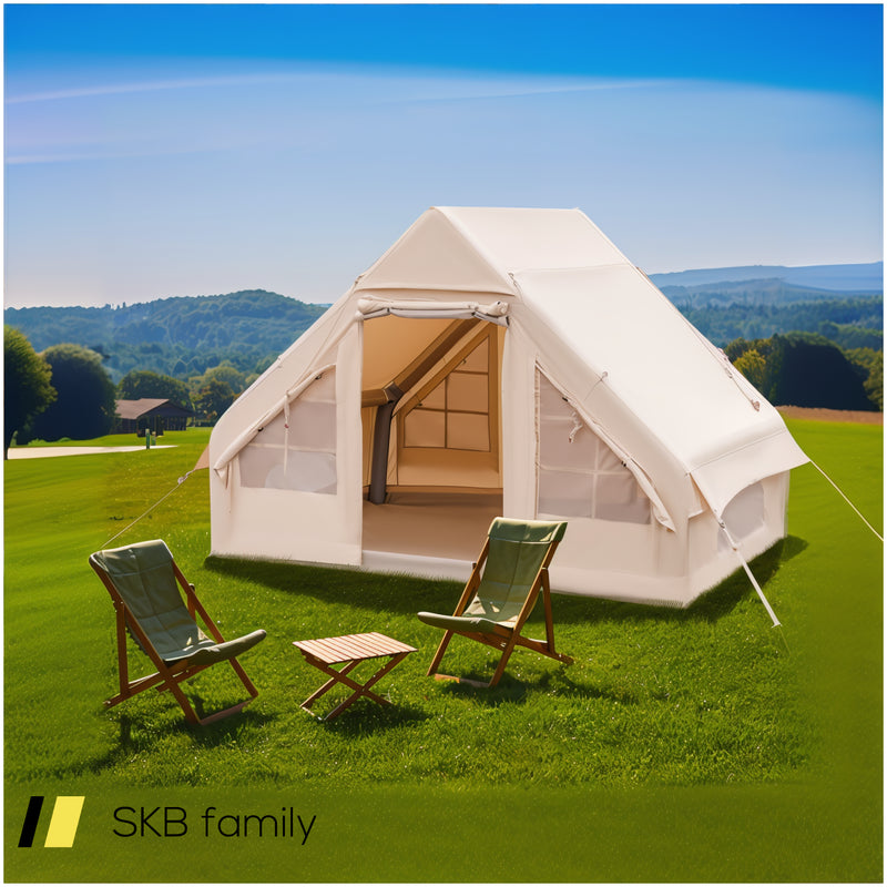 Inflatable Camping Tent 2/4/6 People Glamping Tent For Family Camping With Pump 240515-229147