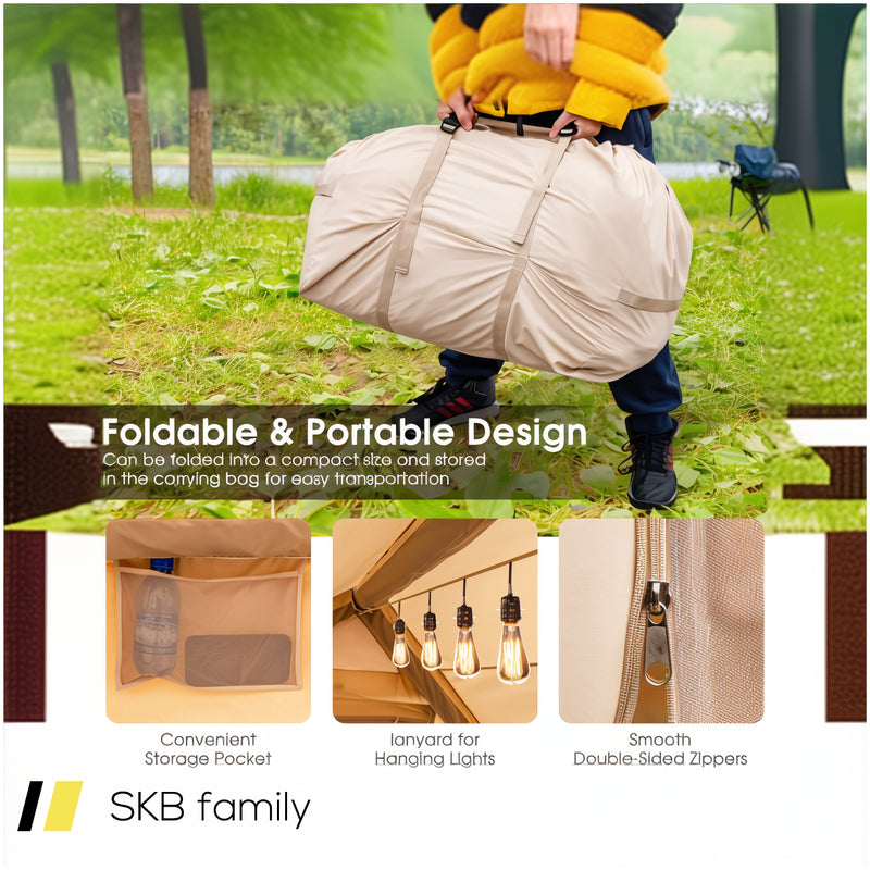 Inflatable Camping Tent 2/4/6 People Glamping Tent For Family Camping With Pump 240515-229147