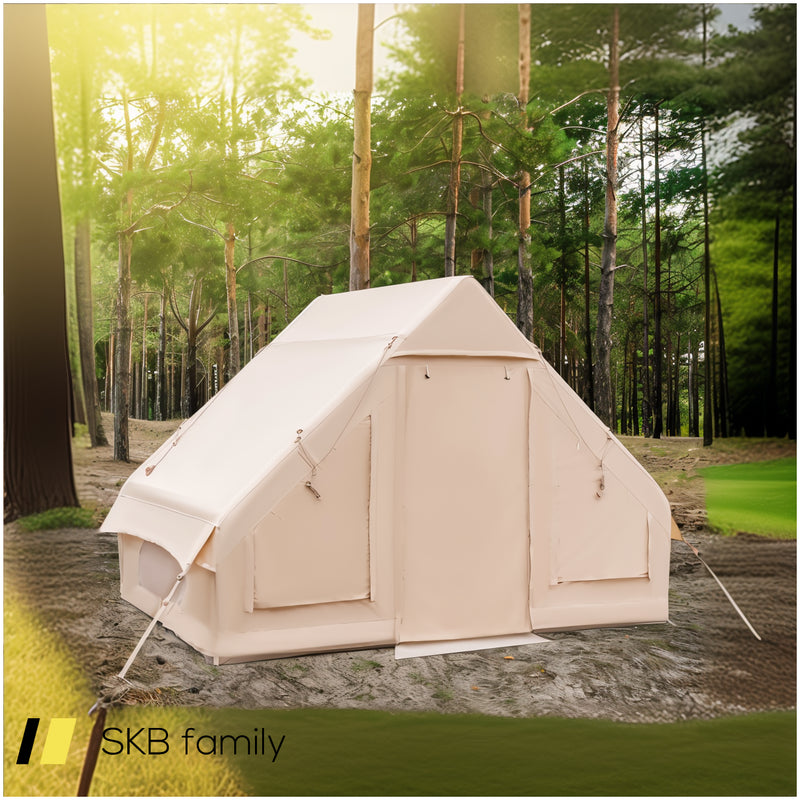 Inflatable Camping Tent 2/4/6 People Glamping Tent For Family Camping With Pump 240515-229147