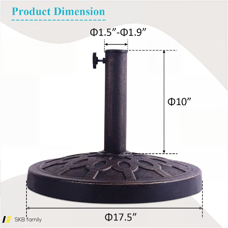 30lbs 18 Inches Heavy Duty Outdoor Patio Market Umbrella Base 240515-229150