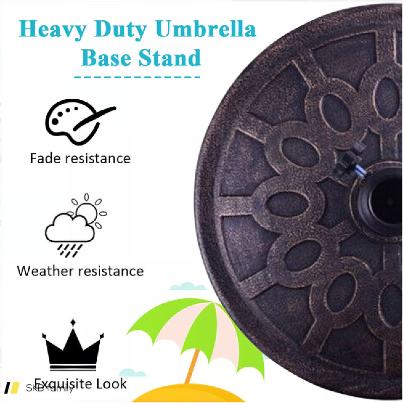 30lbs 18 Inches Heavy Duty Outdoor Patio Market Umbrella Base 240515-229150