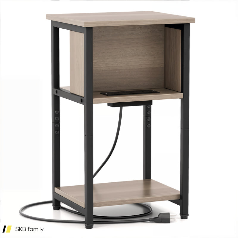 3-Tier End Table With Usb Ports & Power Outlets 240515-229153