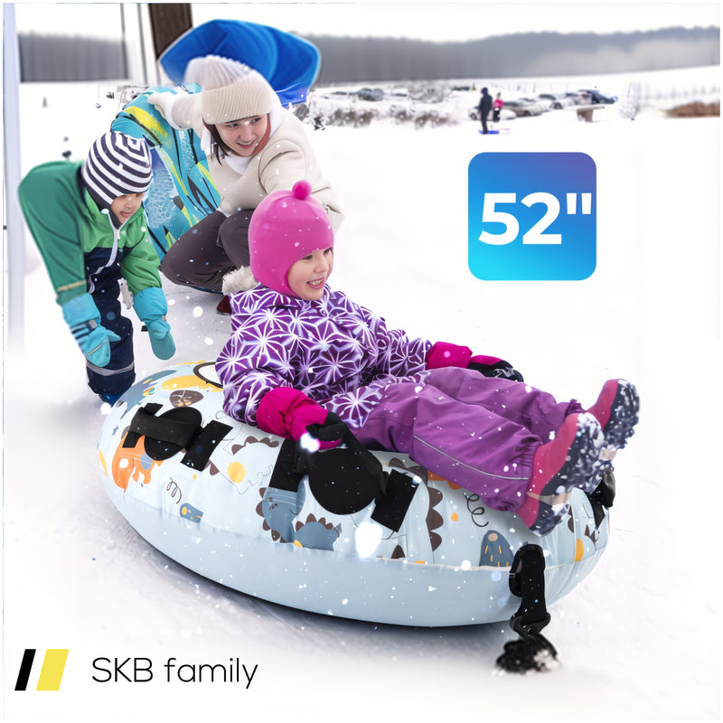 52 Inch Inflatable Snow Sled With Cold-Resistant And Heavy-Duty Material 240515-229162