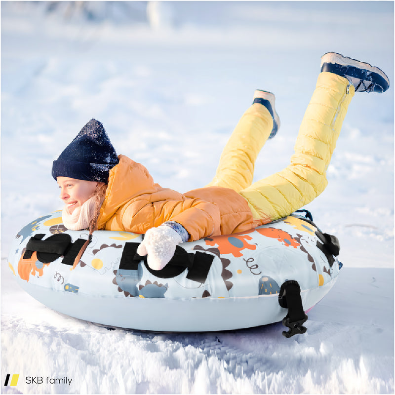 52 Inch Inflatable Snow Sled With Cold-Resistant And Heavy-Duty Material 240515-229162