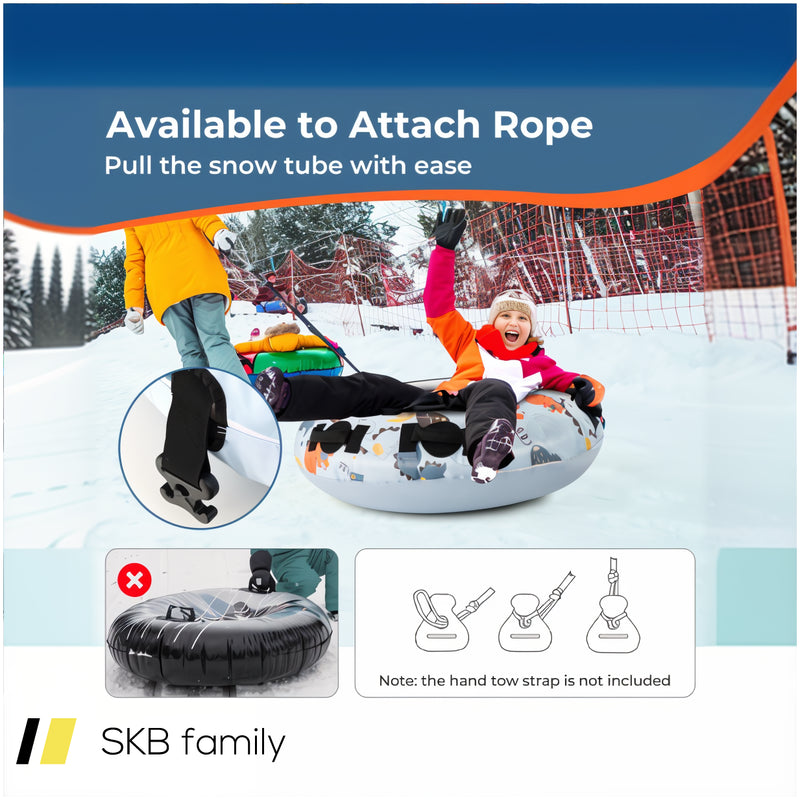 52 Inch Inflatable Snow Sled With Cold-Resistant And Heavy-Duty Material 240515-229162