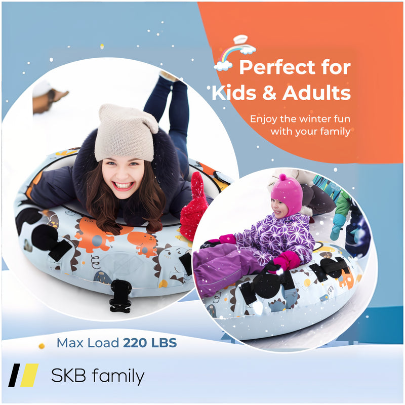 52 Inch Inflatable Snow Sled With Cold-Resistant And Heavy-Duty Material 240515-229162