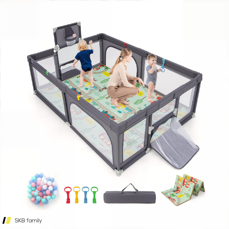 Large Baby Playpen With Mat And Ocean Balls 240515-229166