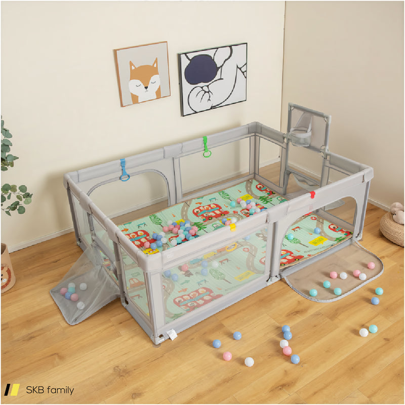 Large Baby Playpen With Mat And Ocean Balls 240515-229166