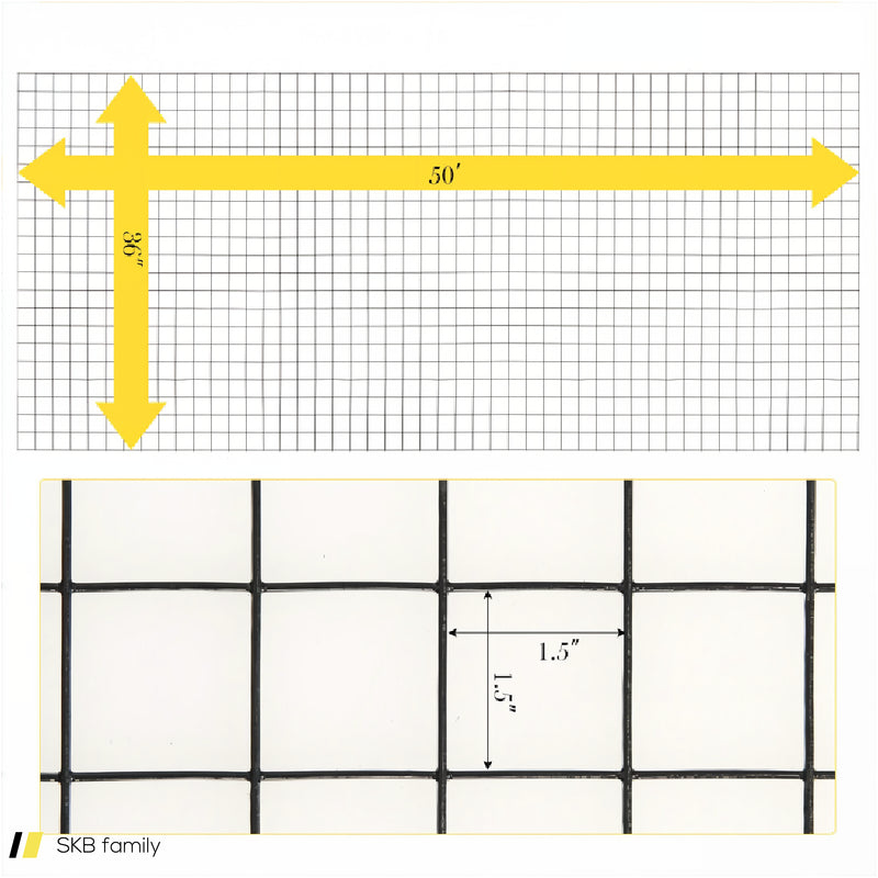 36 X 50 Inch Hardware Cloth 16 Gauge Black Vinyl Coated Welded Wire Mesh 1.5 Inch 240515-229170