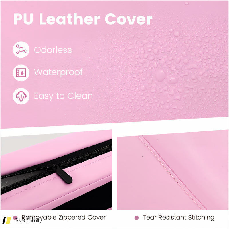 4-Panel Pu Leather Folding Exercise Mat With Carrying Handles 240515-229174