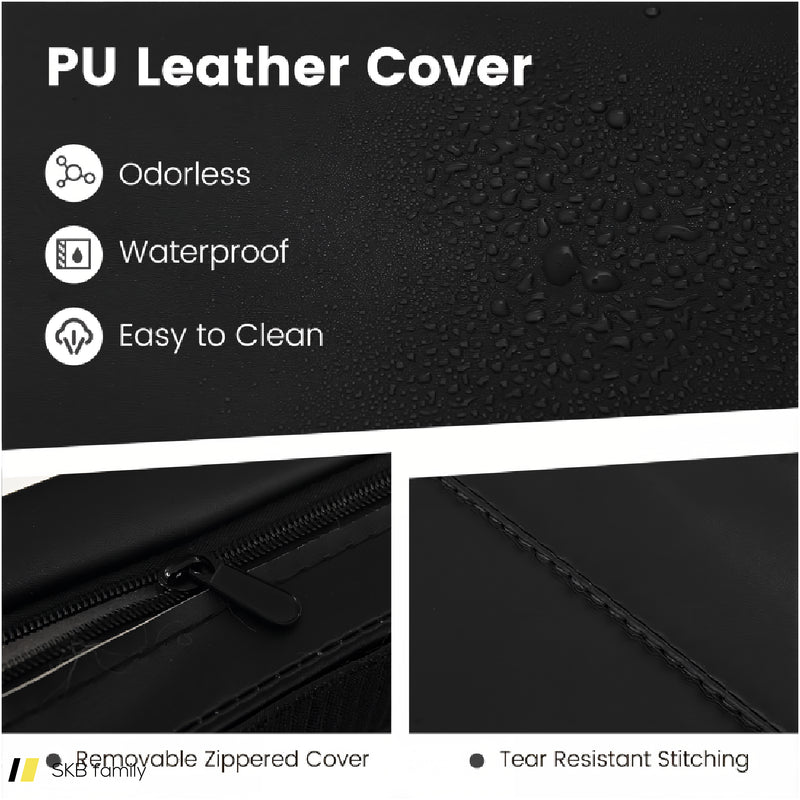 4-Panel Pu Leather Folding Exercise Mat With Carrying Handles 240515-229174