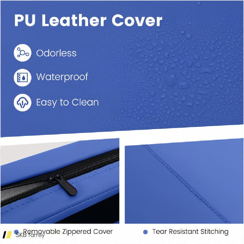 4-Panel Pu Leather Folding Exercise Mat With Carrying Handles 240515-229174