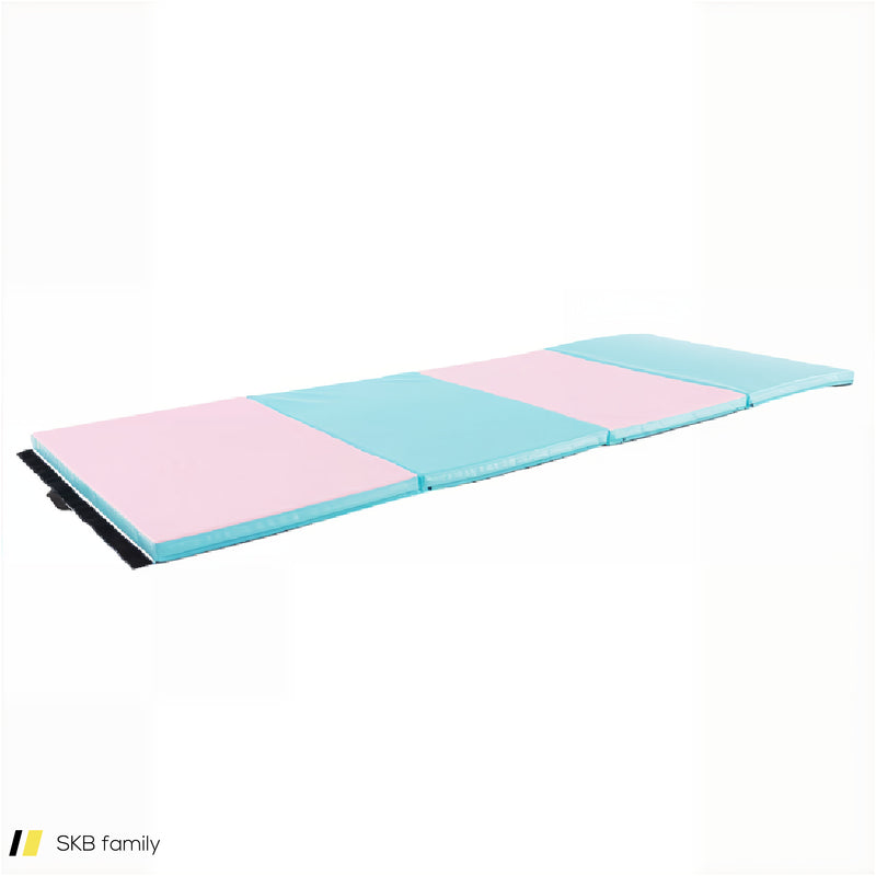 4-Panel Pu Leather Folding Exercise Mat With Carrying Handles 240515-229174