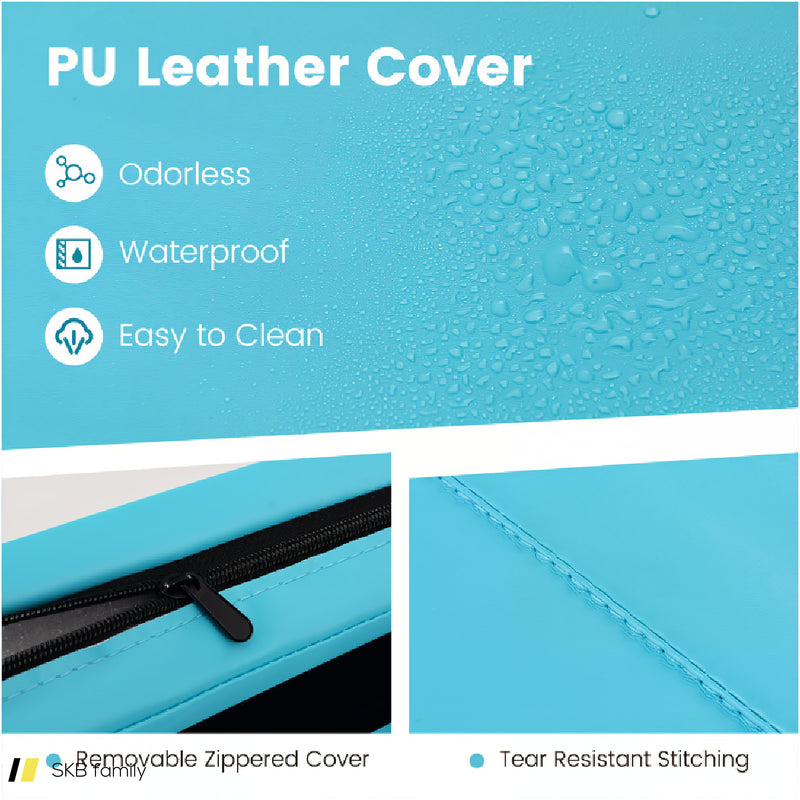 4-Panel Pu Leather Folding Exercise Mat With Carrying Handles 240515-229174