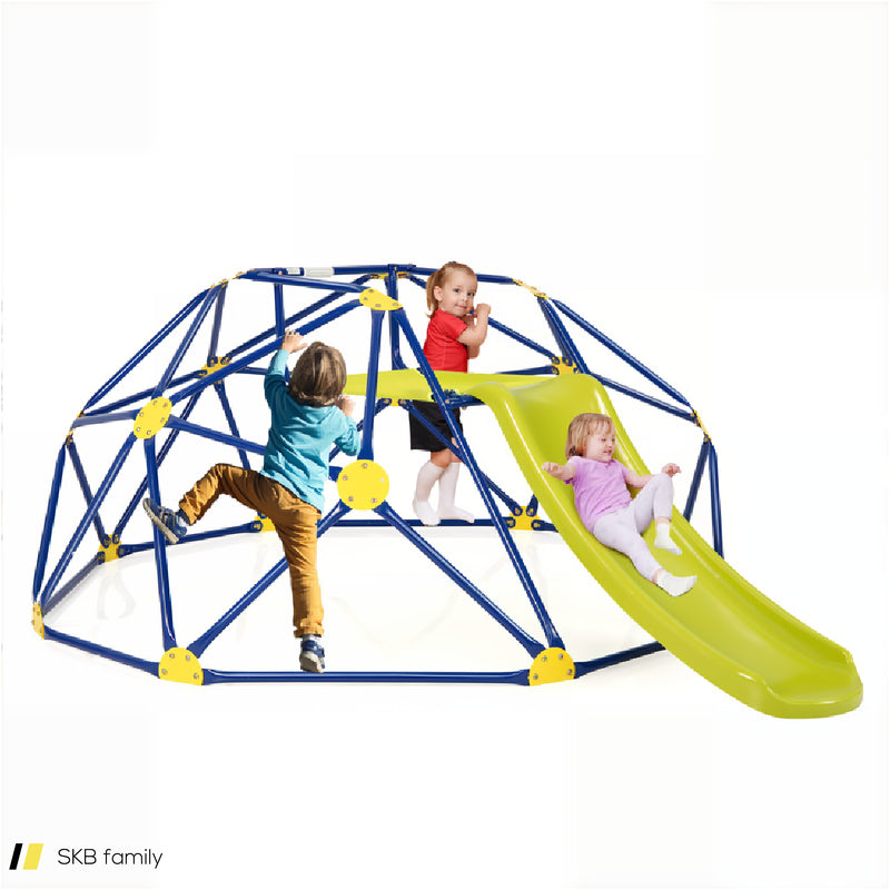 Kids Climbing Dome With Slide And Fabric Cushion For Garden Yard 240515-229180