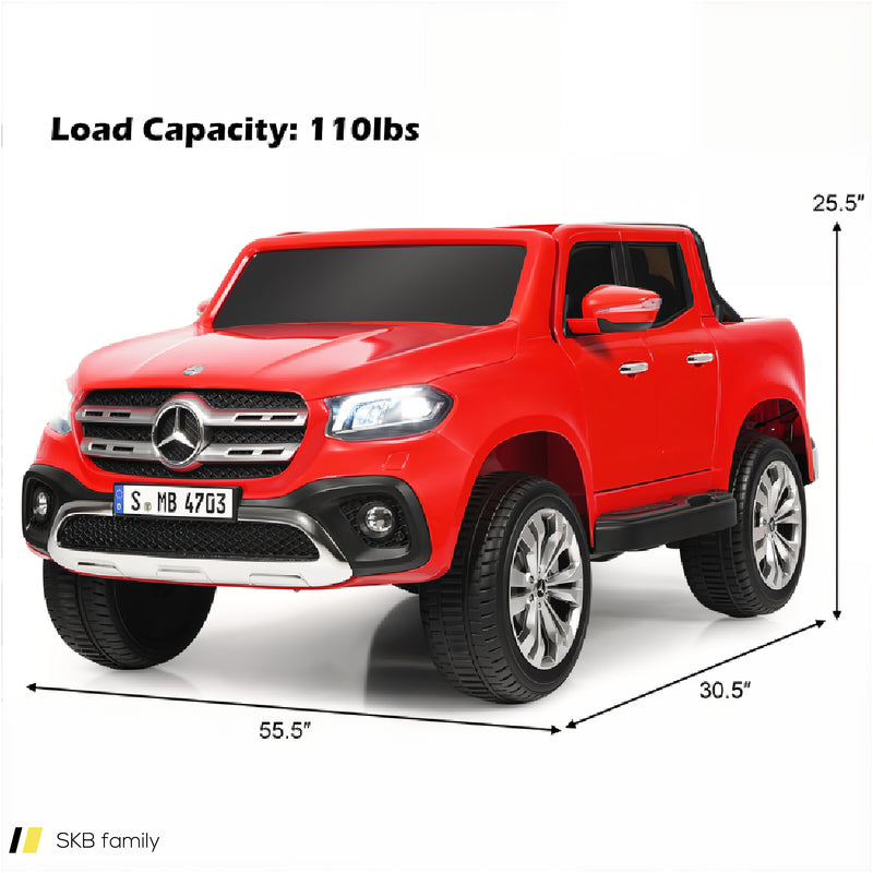 12v 2-Seater Kids Ride On Car Licensed Mercedes Benz X Class Rc With Trunk 240515-229181