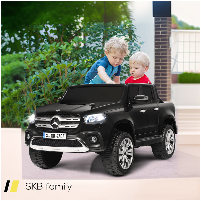 12v 2-Seater Kids Ride On Car Licensed Mercedes Benz X Class Rc With Trunk 240515-229181