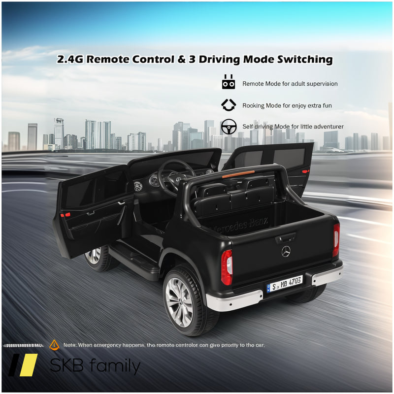 12v 2-Seater Kids Ride On Car Licensed Mercedes Benz X Class Rc With Trunk 240515-229181