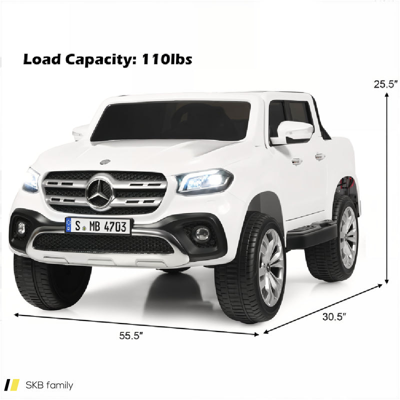 12v 2-Seater Kids Ride On Car Licensed Mercedes Benz X Class Rc With Trunk 240515-229181