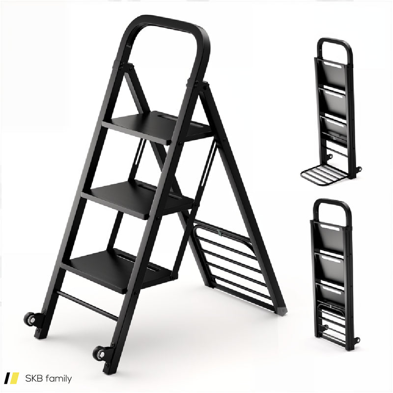 2 In 1 Hand Truck And Ladder Combo With Rubber Wheels And Handle 240515-229187