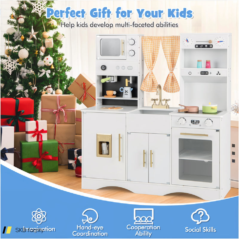 Kids Kitchen Playset With Microwave And Coffee Maker For Ages 3+ 240515-229189