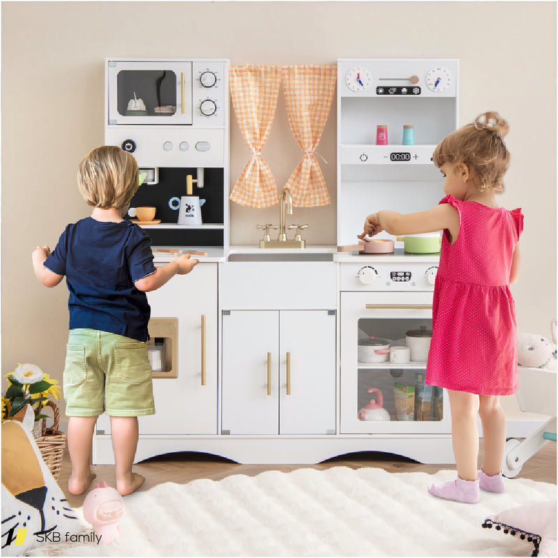 Kids Kitchen Playset With Microwave And Coffee Maker For Ages 3+ 240515-229189