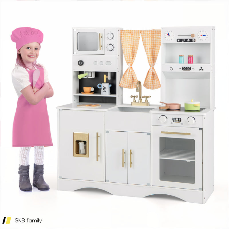 Kids Kitchen Playset With Microwave And Coffee Maker For Ages 3+ 240515-229189