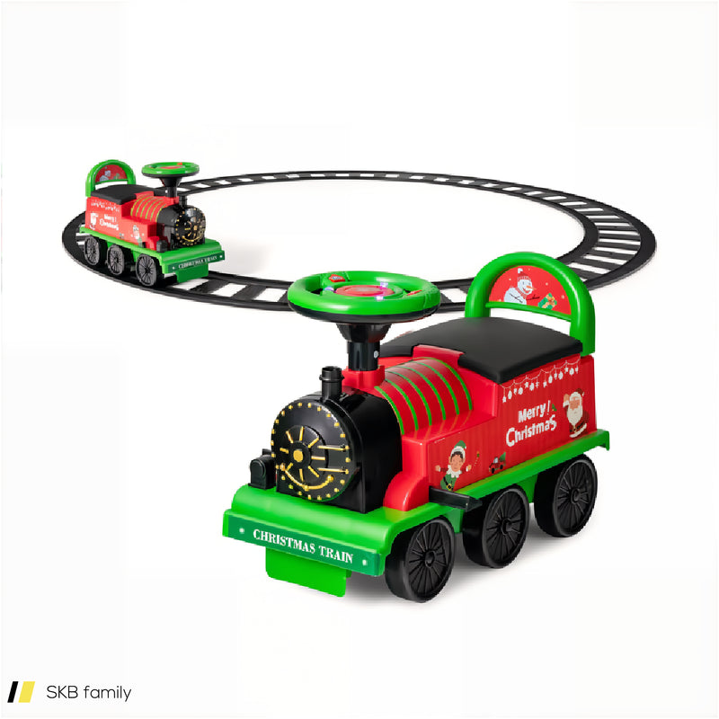 6v Electric Kids Ride On Car Toy Train With 16 Pieces Tracks 240615-229190