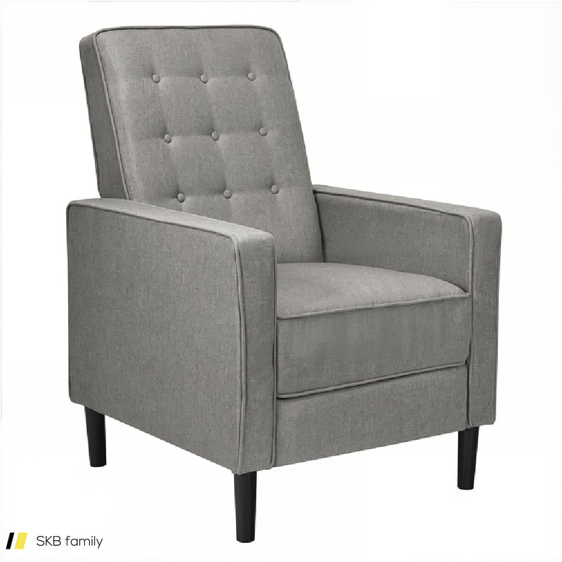 Modern Fabric Push-Back Recliner Chair With Button-Tufted Back And Thick Cushion 240515-229195