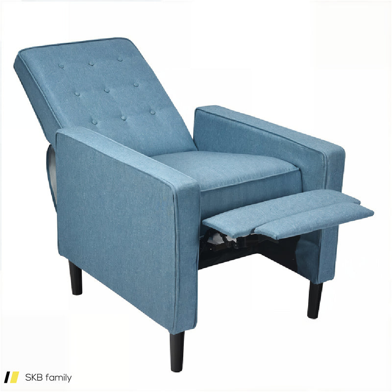 Modern Fabric Push-Back Recliner Chair With Button-Tufted Back And Thick Cushion 240515-229195