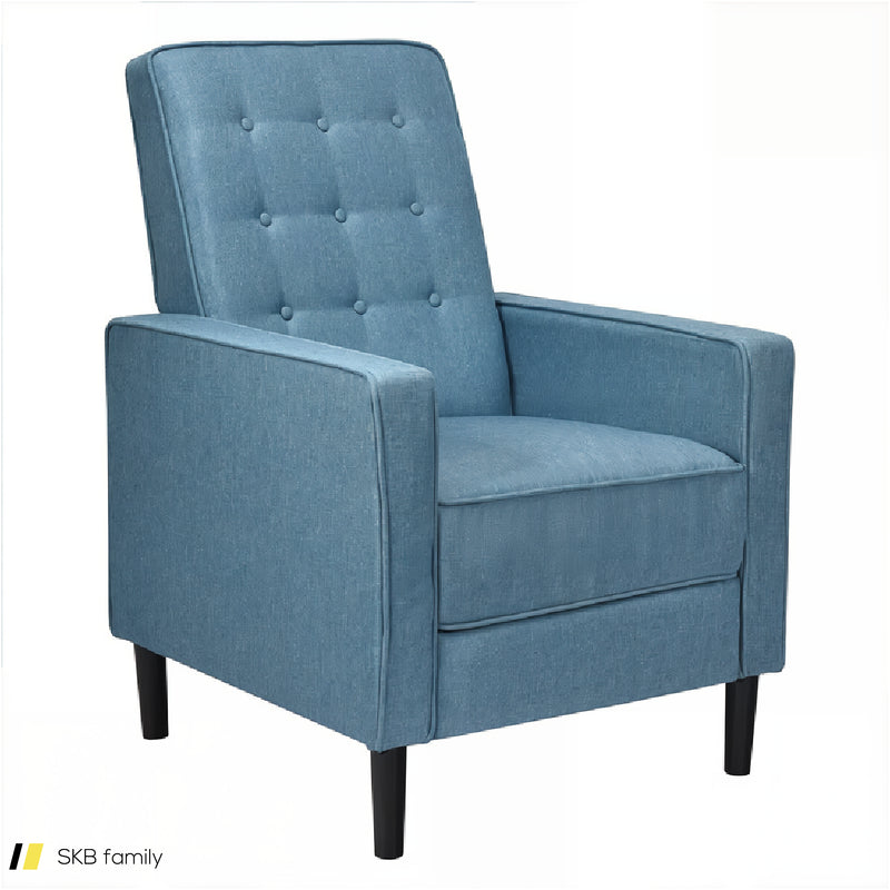 Modern Fabric Push-Back Recliner Chair With Button-Tufted Back And Thick Cushion 240515-229195