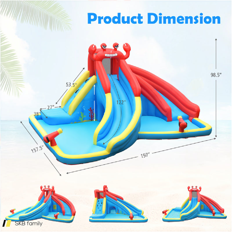 Inflatable Water Slide Bounce House With Water Cannon With 750w Blower 240515-229208