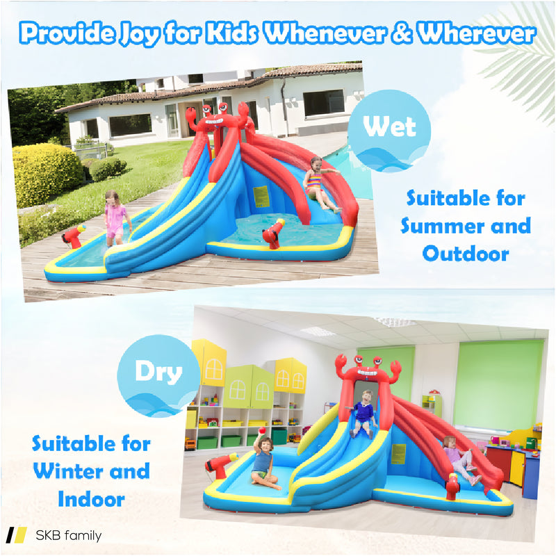 Inflatable Water Slide Bounce House With Water Cannon With 750w Blower 240515-229208