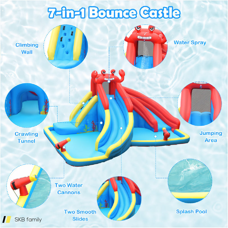 Inflatable Water Slide Bounce House With Water Cannon With 750w Blower 240515-229208