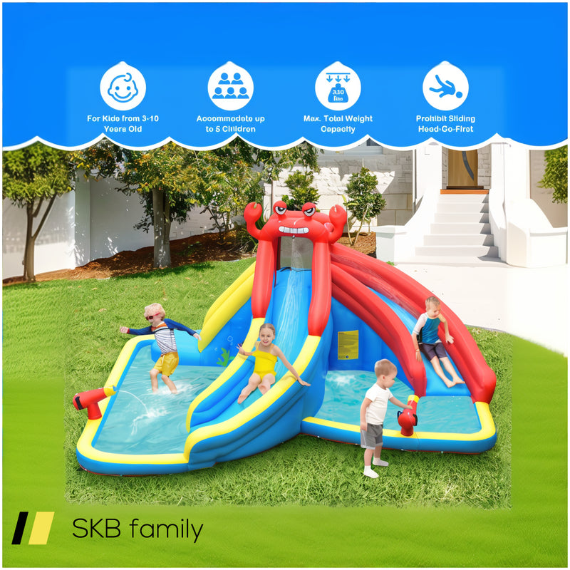 Inflatable Water Slide Bounce House With Water Cannon With 750w Blower 240515-229208