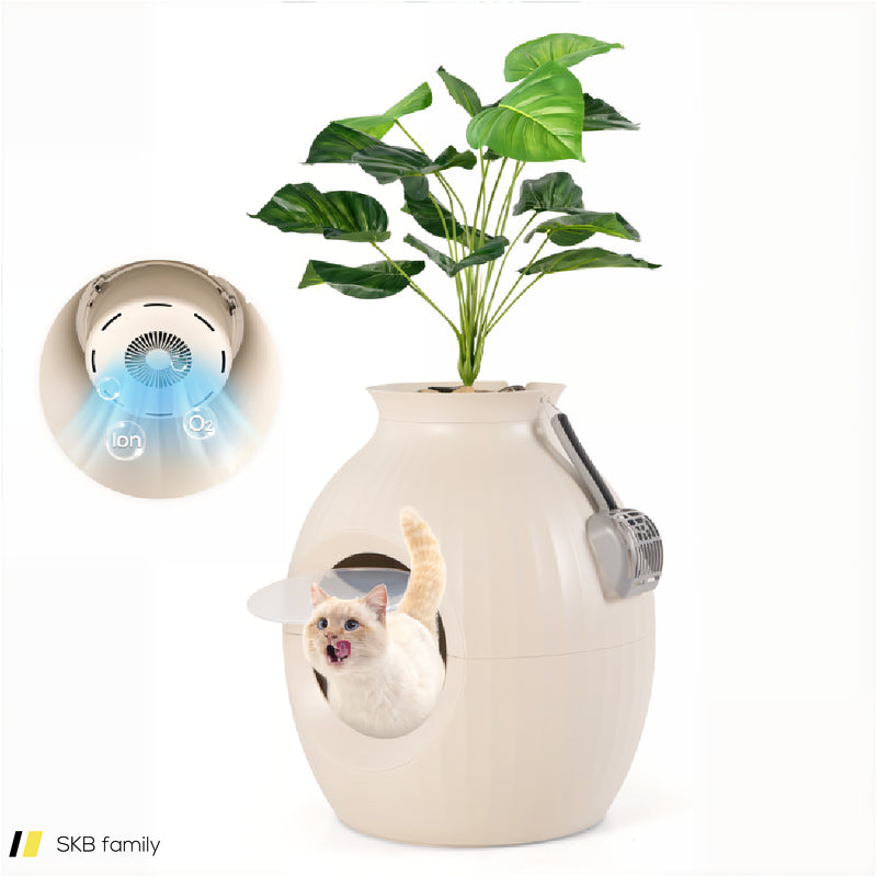 Smart Plant Cat Litter Box With Electronic Odor Removal & Sterilization 240515-229209