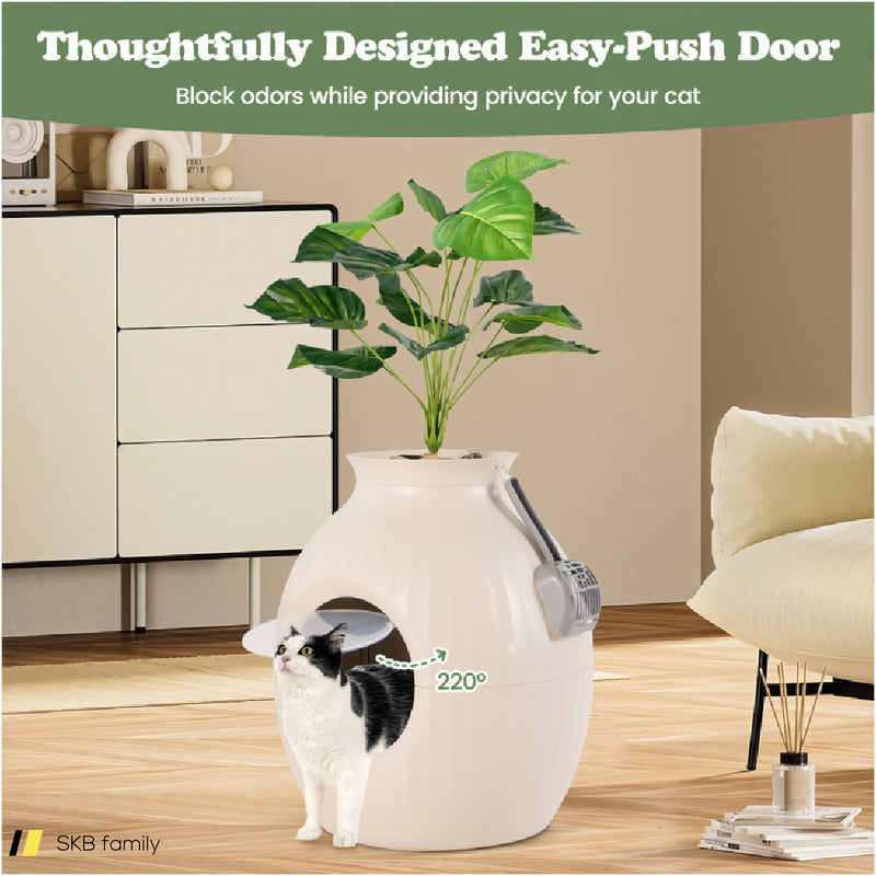 Smart Plant Cat Litter Box With Electronic Odor Removal & Sterilization 240515-229209