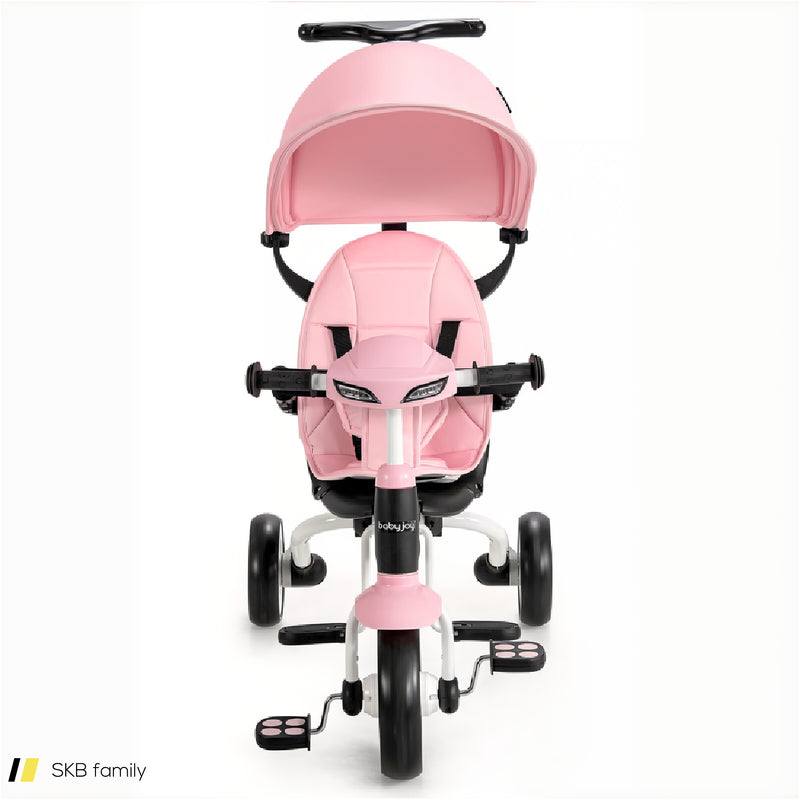 6-In-1 Foldable Baby Tricycle Toddler Stroller With Adjustable Handle 240515-229215