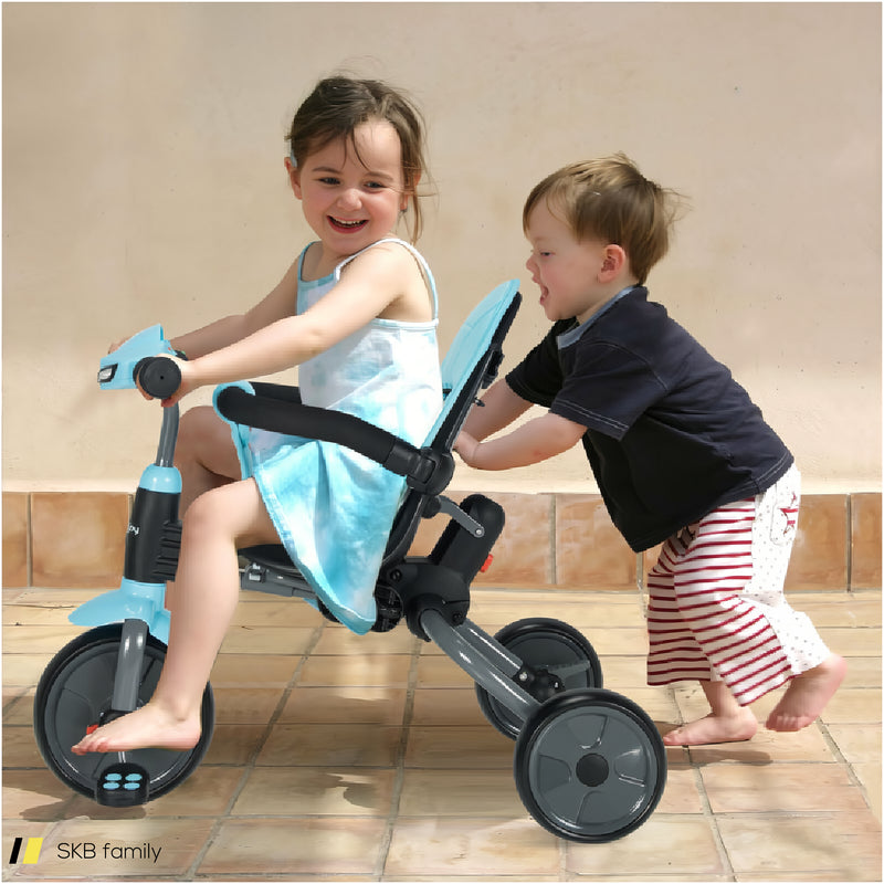 6-In-1 Foldable Baby Tricycle Toddler Stroller With Adjustable Handle 240515-229215